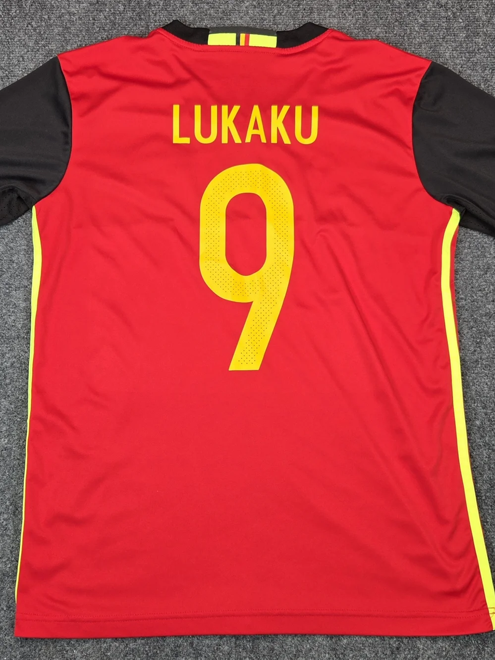 Adidas Belgium Soccer Jersey Mens Large Red #9 Lukaku